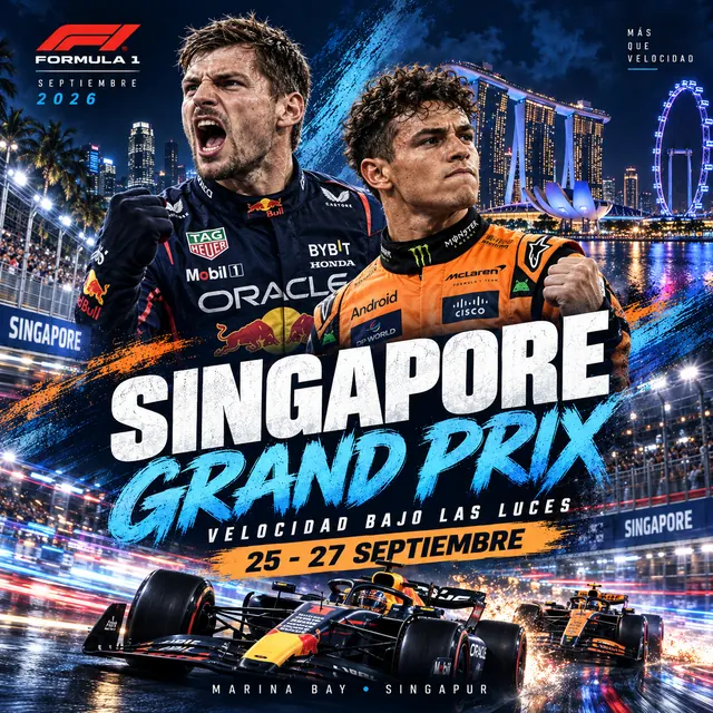 Gran Premio de Singapur · F1, 25 al 27 de septiembre en Marina Bay